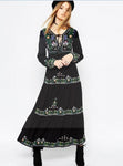 robe-longue-esprit-boheme-chic-manches-longues-et-ras-de-cou hippie