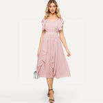 robe-longue-esprit-boheme-chic-rose style