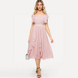 robe-longue-esprit-boheme-chic-rose style