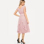 robe-longue-esprit-boheme-chic-rose femme