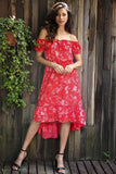 robe-longue-fleurie-boheme-rouge