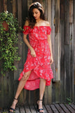 robe-longue-fleurie-boheme-rouge 2020