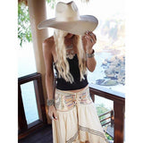 Jupe bohème blanche hippie