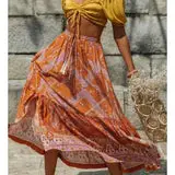 Jupe boheme asymetrique hippie