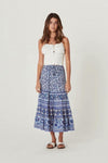 Jupe boheme bleu chic