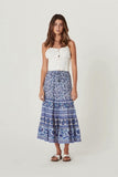 Jupe boheme bleu chic