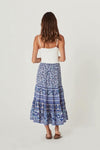 Jupe boheme bleu femme