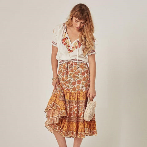 Jupe boheme ete 2018 boho