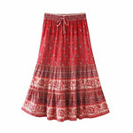 Jupe boheme rouge de bohemienne