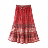 Jupe boheme rouge de bohemienne