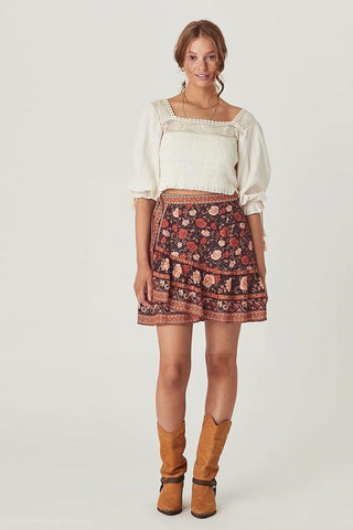 Jupe courte style boheme chic boho