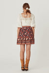 Jupe courte style boheme chic femme