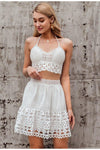 Jupe hippie chic blanche femme