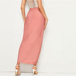 Jupe longue boheme corail de qualite