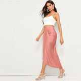 Jupe longue boheme corail hippie
