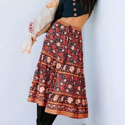 Jupe longue boheme femme chic