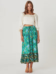 Jupe longue style boheme verte 2020
