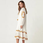 Longue robe blanche boheme pas cher