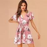 Robe bohème rose poudrée chic