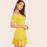 Robe boheme jaune 2020