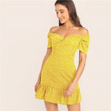 Robe boheme jaune hippie