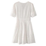 Robe boheme style dentelle blanche boho