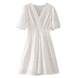 Robe boheme style dentelle blanche style