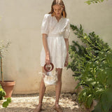 Robe boheme style dentelle blanche tendance