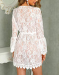 Robe boho blanche dentelle boho chic