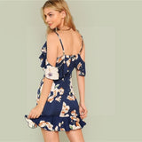 Robe boho bleu marine luxe