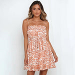Robe courte style boheme rose hippie