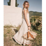 Robe longue boheme blanche luxe
