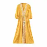 Robe longue fleurie boho chic