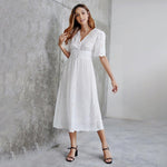 Robe longue style boheme blanche 2020