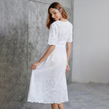 Robe longue style boheme blanche chic