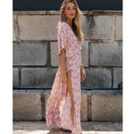 Robe longue style boheme chic fleurie boho chic