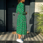 Robe longue verte style boho 2020
