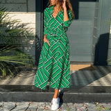 Robe longue verte style boho boho chic