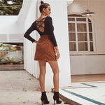 jupe boheme marron hippie