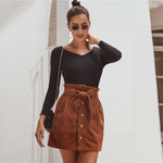 jupe boheme marron luxe