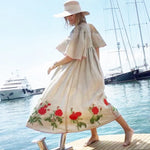 robe-blanche-boheme-manches-longues chic