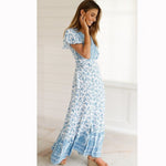 robe-boheme-chic-bleu pas cher
