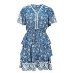 robe-courte-boheme-bleu de qualite