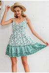 robe-courte-boheme-verte