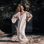 robe-de-plage-blanche-dentelle-boho-boheme-chic style