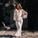 robe-de-plage-blanche-dentelle-boho-boheme-chic femme