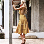 robe-jaune-boheme-chic de qualite