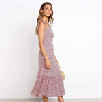 robe-longue-boheme-chic-rose-poudre pas cher