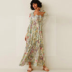robe-longue-boheme-chic-verte tendance