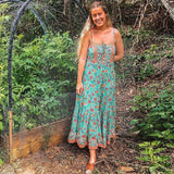 robe-longue-style-boheme-verte chic
